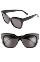 Women's Balenciaga 54mm Cat Eye Sunglasses - Black/ Smoke