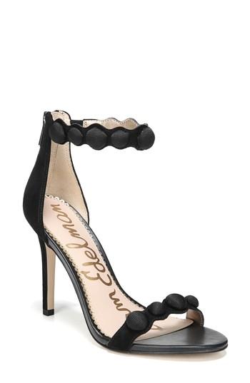 Women's Sam Edelmen Addison Embellished Ankle Strap Sandal .5 M - Black