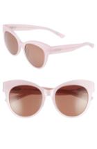 Women's Blanc & Eclare Paris 55mm Polarized Cat Eye Sunglasses - Blush