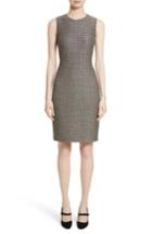 Women's St. John Collection Aluna Speckled Chevron Tweed Knit Dress