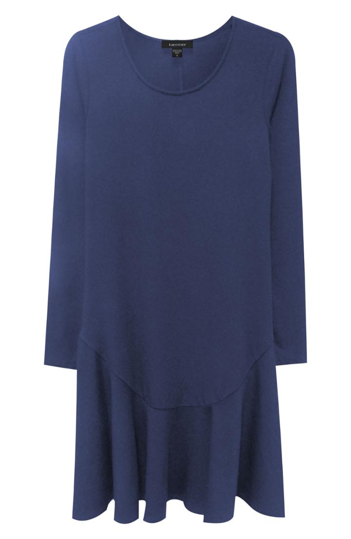 Women's Karen Kane Dakota Ruffle Hem A-line Dress - Blue