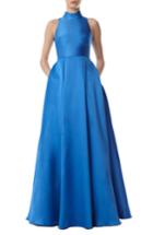 Women's Ml Monique Lhuillier Sleeveless High Neck Ballgown