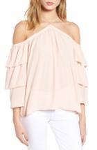 Women's 1.state Cold Shoulder Blouse - Pink