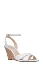 Women's Nine West Kami Ankle Strap Wedge Sandal .5 M - White