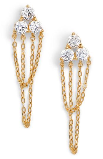 Women's Nadri Chain Loop Cubic Zirconia Drop Earrings