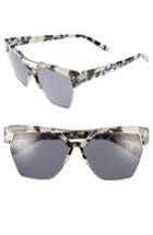 Women's Kendall + Kylie 55mm Retro Sunglasses - Crystal Black/ White/ Gold