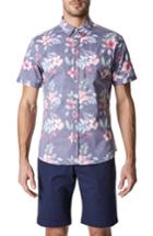 Men's 7 Diamonds More Colors Floral Woven Sport Shirt - Purple