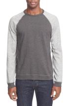 Men's Rag & Bone Colorblock Raglan Sleeve Sweatshirt - Grey