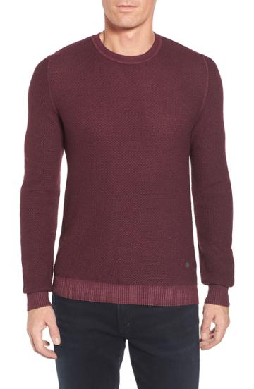 Men's Stone Rose Honeycomb Merino Crewneck Sweater