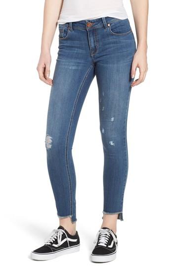 Women's 1822 Denim Ripped Step Hem Skinny Jeans