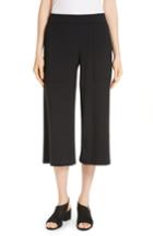 Women's Eileen Fisher Patch Pocket Crop Pants, Size - Black