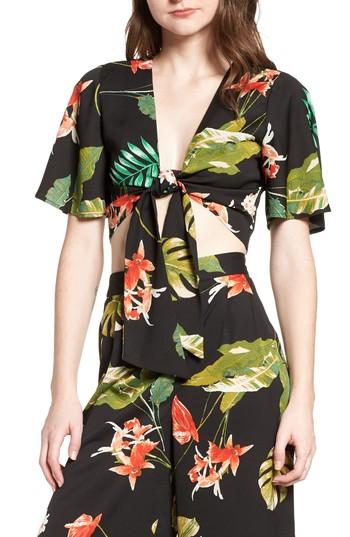 Women's Lydelle Tie Front Crop Top