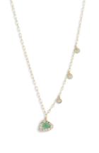 Women's Meira T Diamond & Emerald Pendant Necklace