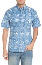 Men's Reyn Spooner Lahaina Sailor Tailored Fit Sport Shirt - Blue