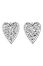Women's Adore Pave Crystal Heart Earrings