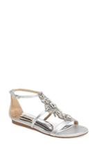 Women's Badgley Mischka Barstow Embellished Strappy Sandal .5 M - Ivory