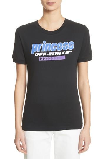 Women's Off-white Princess Tiny Tee - Black