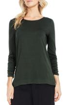 Women's Vince Camuto Ruched Sleeve High/low Top - Green