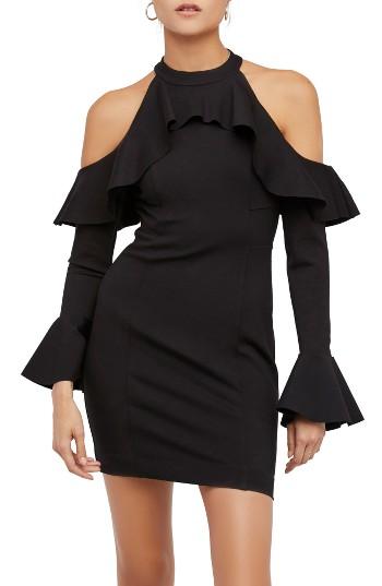 Women's Free People Sweet Talk Cold Shoulder Dress - Black