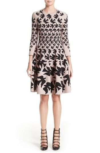 Women's Alexander Mcqueen Swallow Jacquard Dress - Pink