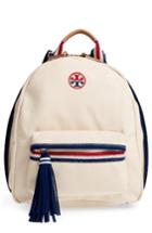 Tory Burch Preppy Canvas Backpack - Beige