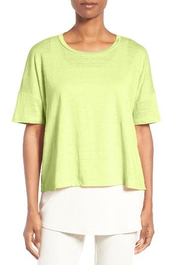 Women's Eileen Fisher Organic Linen Jersey Tee - Yellow