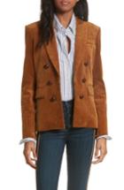 Women's Veronica Beard Cliff Corduroy Cutaway Jacket - Metallic