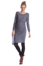 Women's Seraphine 'cassie' Ruched Chevron Print Maternity Dress