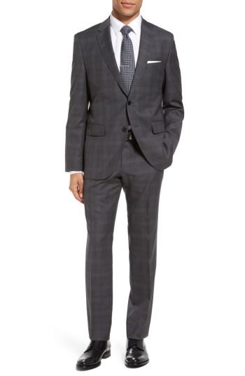 Men's Boss Johnstons/lenon 1 Trim Fit Plaid Wool Suit