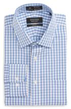 Men's Nordstrom Men's Shop Smartcare(tm) Trim Fit Check Dress Shirt .5 - 32/33 - Grey
