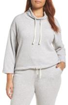 Women's Alternative Drawstring Cowl Neck Pullover - Grey