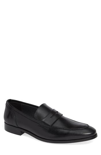 Men's The Rail Denio Apron Toe Penny Loafer -6.5us / 40eu - Black
