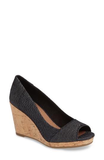 Women's Toms Stella Wedge Pump M - Black