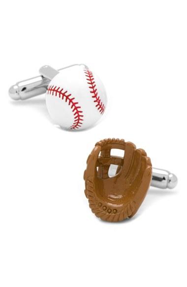 Men's Cufflinks, Inc. Baseball & Glove Cuff Links