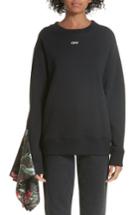Women's Off-white Foulard Sleeve Crewneck Sweatshirt - Black