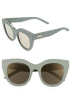 Women's Le Specs Air Heart 51mm Sunglasses - Matte Olive/ Gold