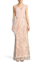 Women's Adrianna Papell Petal Embellished Tulle Gown - Pink