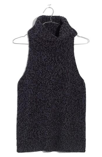 Women's Madewell Marled Sleeveless Turtleneck Sweater