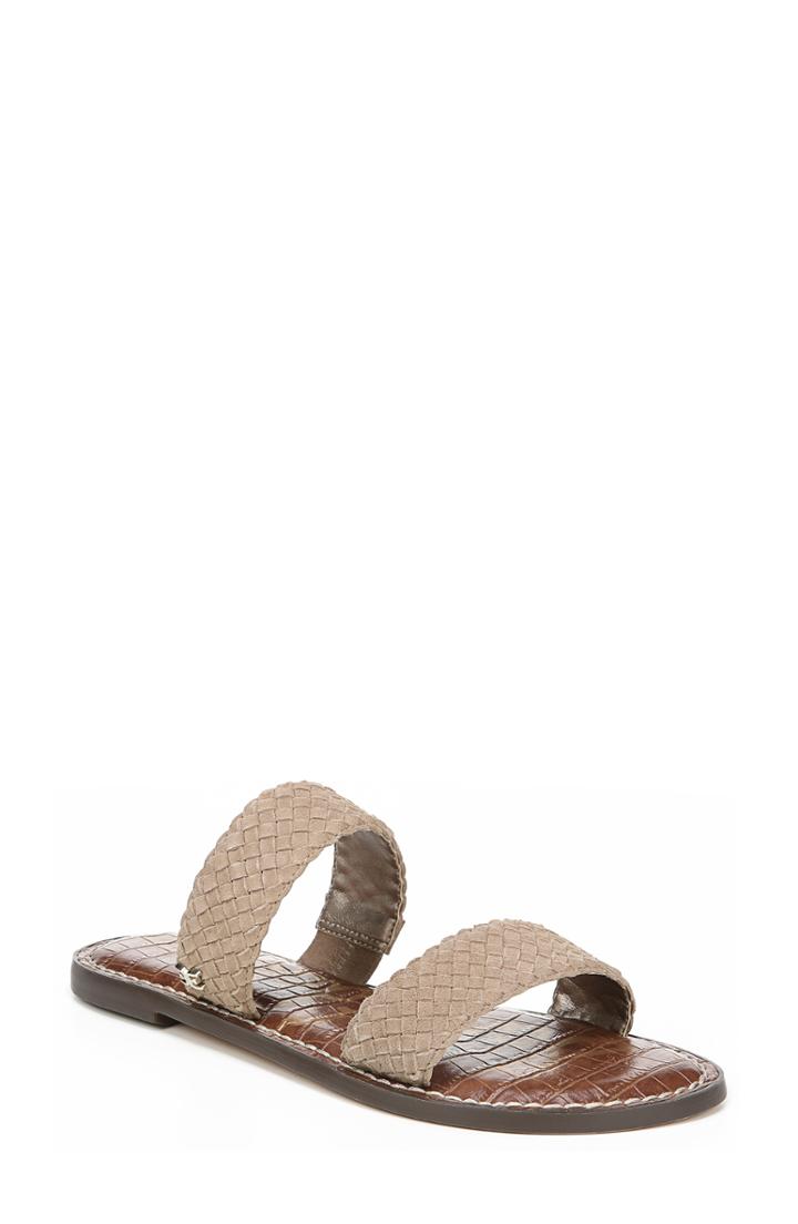 Women's Sam Edelman Gala Two Strap Slide Sandal .5 M - Beige