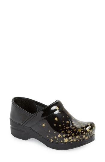 Women's Dansko Twin Pro Embroidered Clog .5-7us / 37eu M - Black