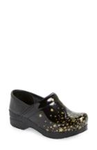 Women's Dansko Twin Pro Embroidered Clog .5-7us / 37eu M - Black