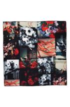 Women's Kenzo Flower Print Silk Scarf, Size - Black