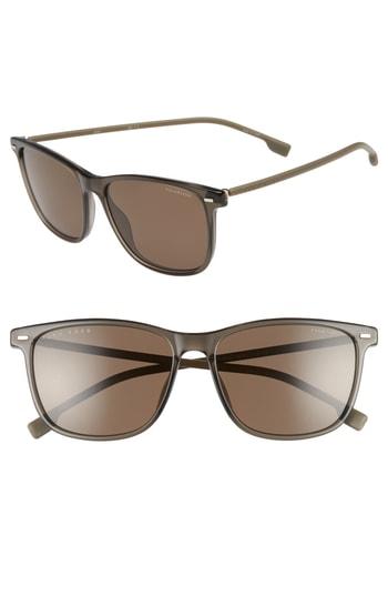 Men's Boss 56mm Polarized Sunglasses - Grey Beige
