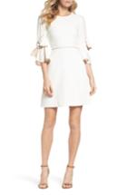 Women's Taylor Dresses Bow Sleeve Crepe A-line Dress - Ivory