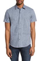Men's W.r.k. 'metropolitan' Knit Short Sleeve Sport Shirt, Size - Blue