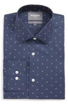 Men's Bonobos Talworth Slim Fit Stretch Print Dress Shirt .5 32 - Blue