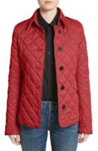 Women's Burberry Frankby Quilted Jacket, Size - Red