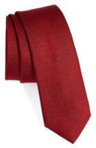 Men's Calibrate Saffron Solid Silk Skinny Tie