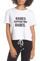 Women's Brunette The Label Babes Supporting Babes Crop Tee /small - White