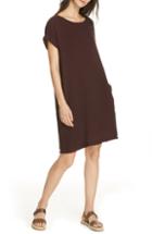 Women's Eileen Fisher Textured Organic Cotton Shirt Dress - Black